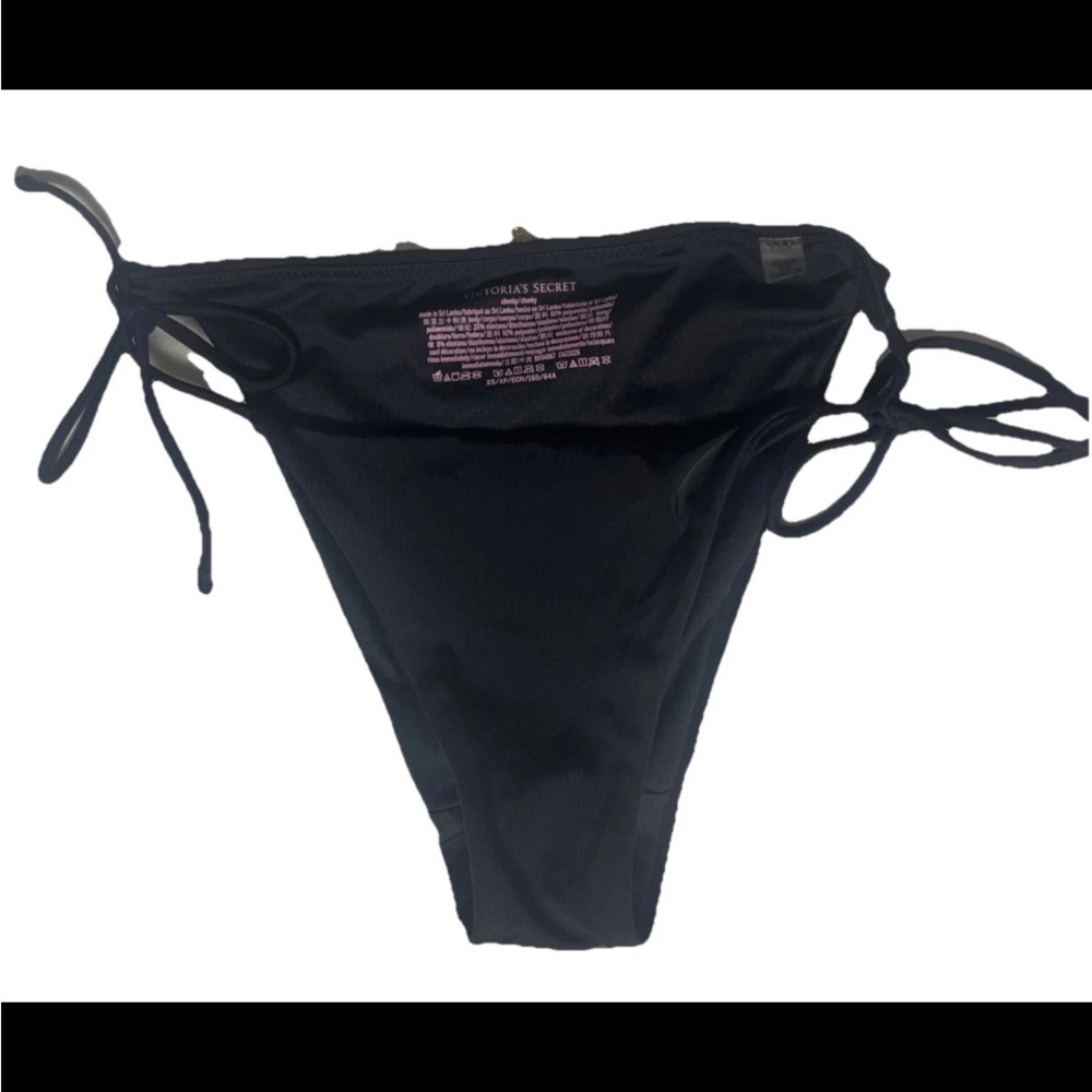 Victoria's Secret Black String Bikini with High-Cut Design